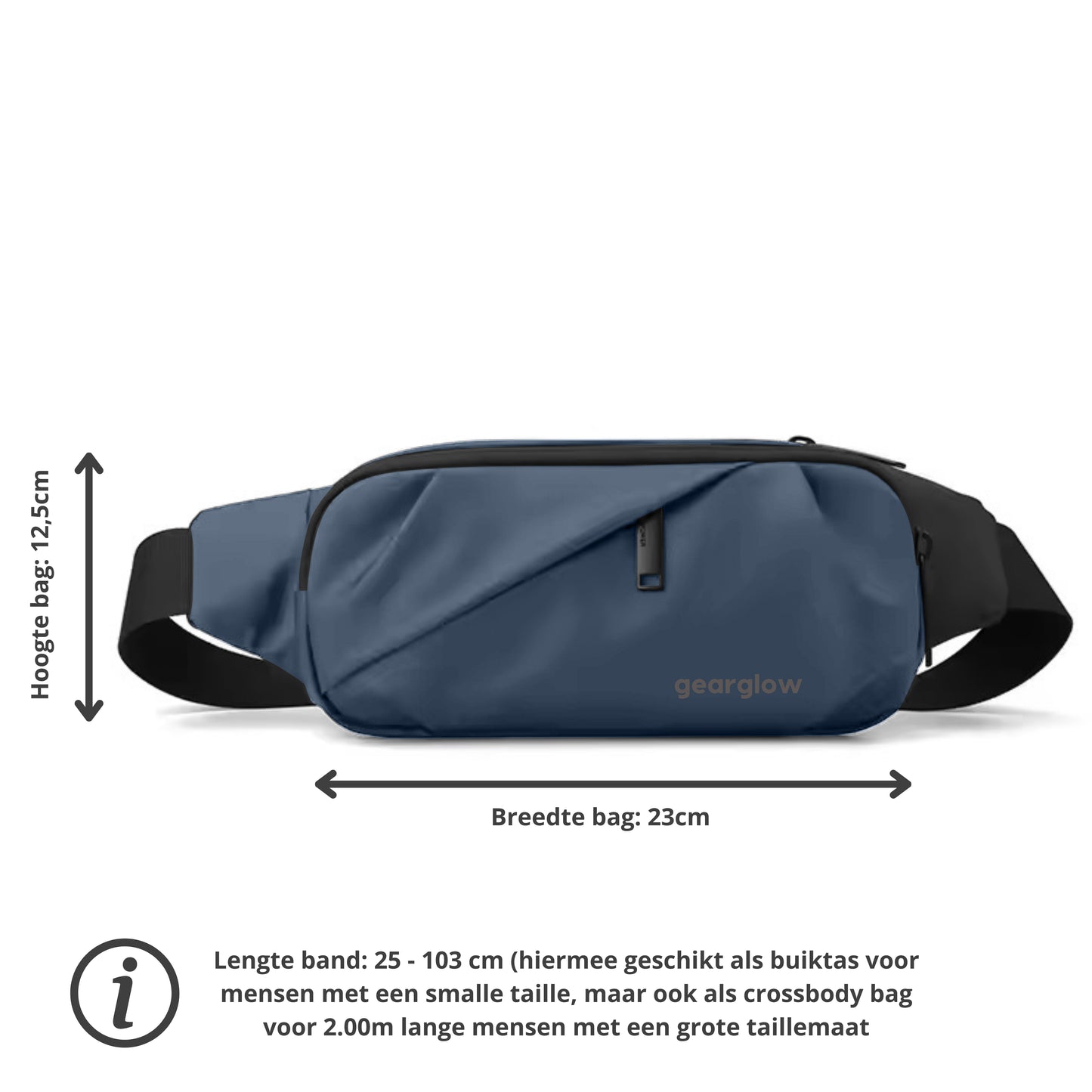 Heuptas - Unisex - Blauw