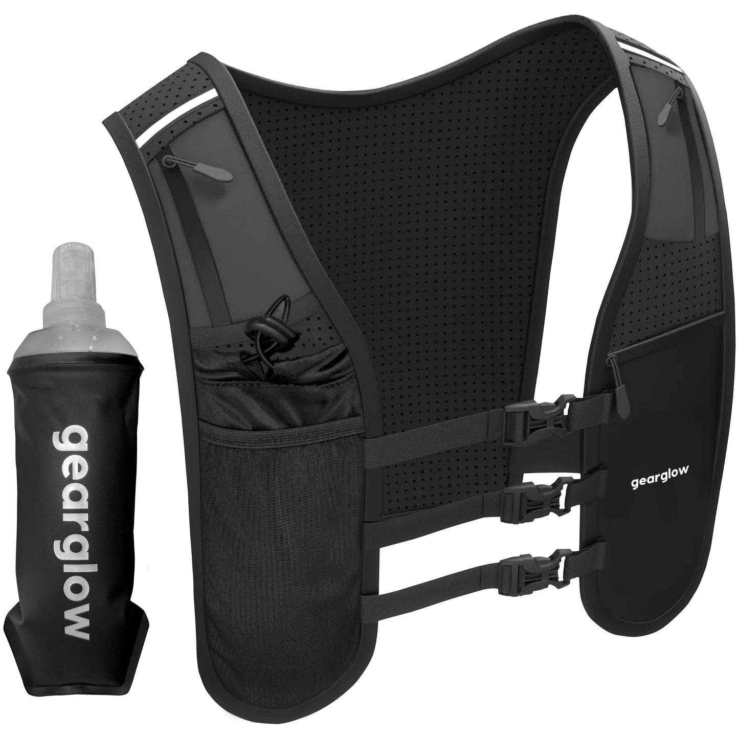 Reflecterend Hardloopvest met 500ml Knijpfles