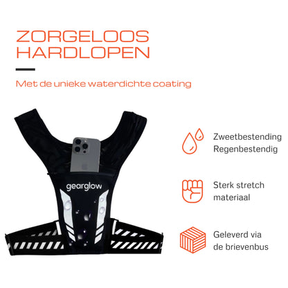 GearGlow® Waterdicht Reflecterend Hardloopvest - Zwart