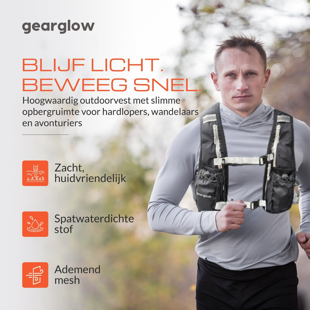 Reflecterend Hardloopvest met 2000ml Waterzak