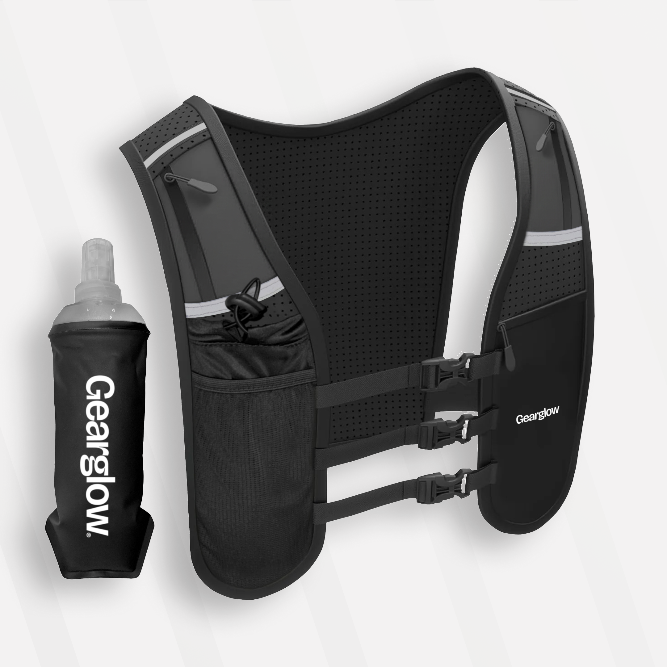 Reflecterend Hardloopvest met 500ml Knijpfles