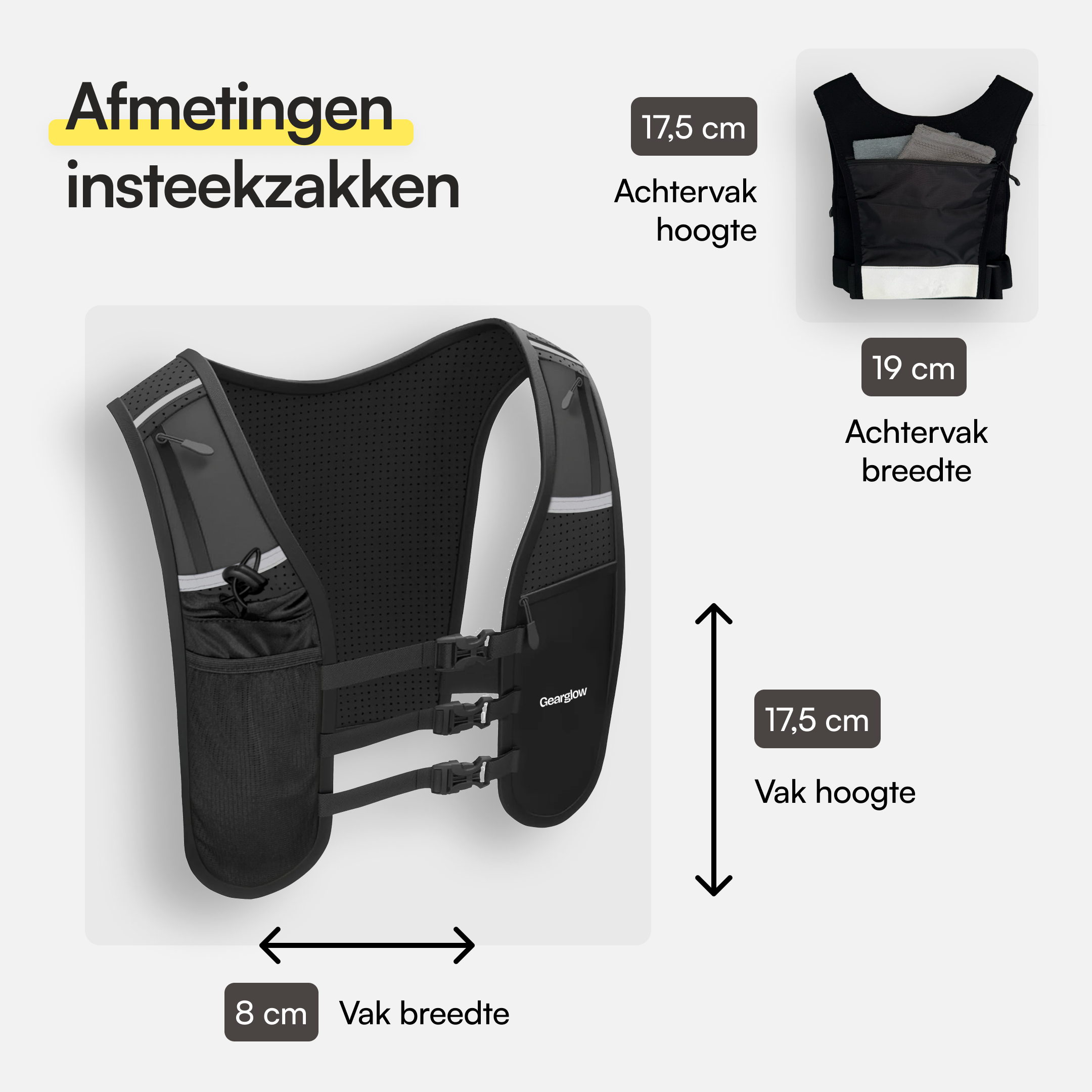 Reflecterend Hardloopvest met 500ml Knijpfles