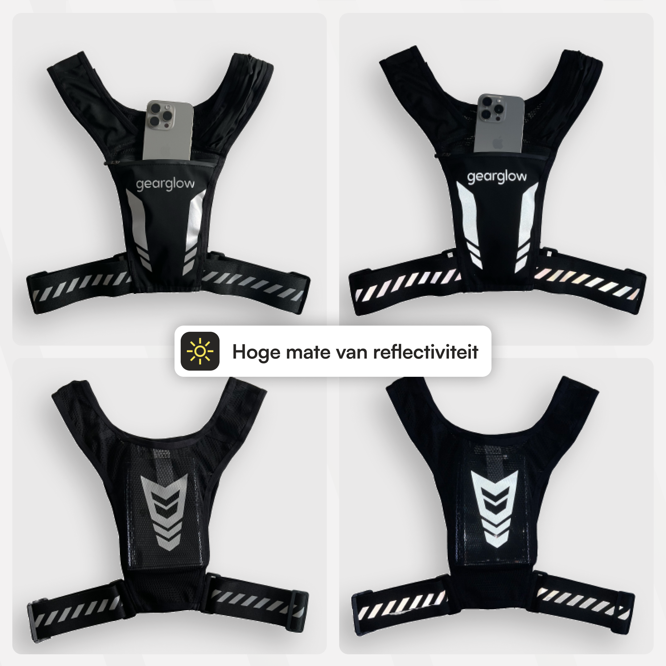 Reflecterend Hardloopvest met Waterdichte Telefoonhouder