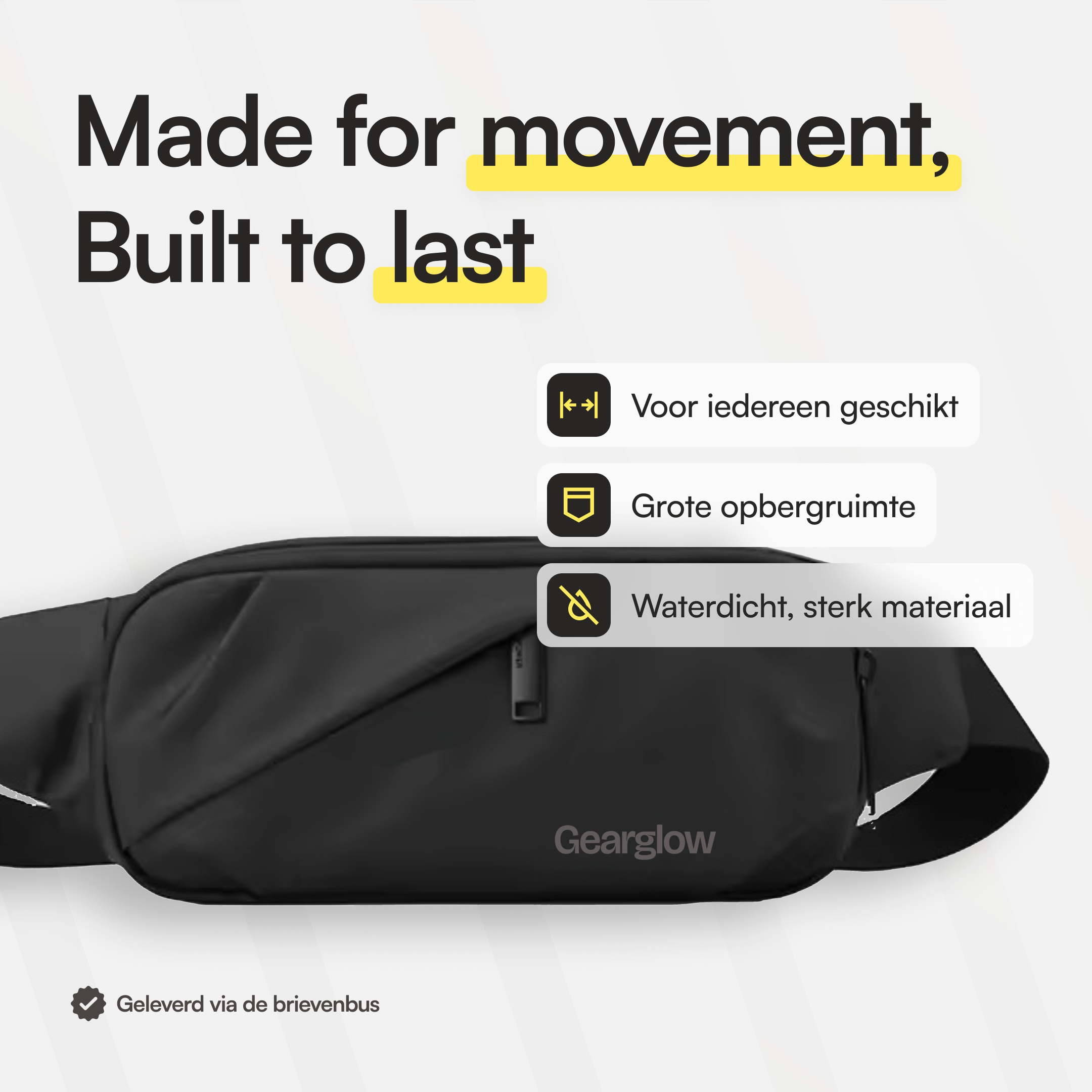 Heuptas - Unisex - Zwart