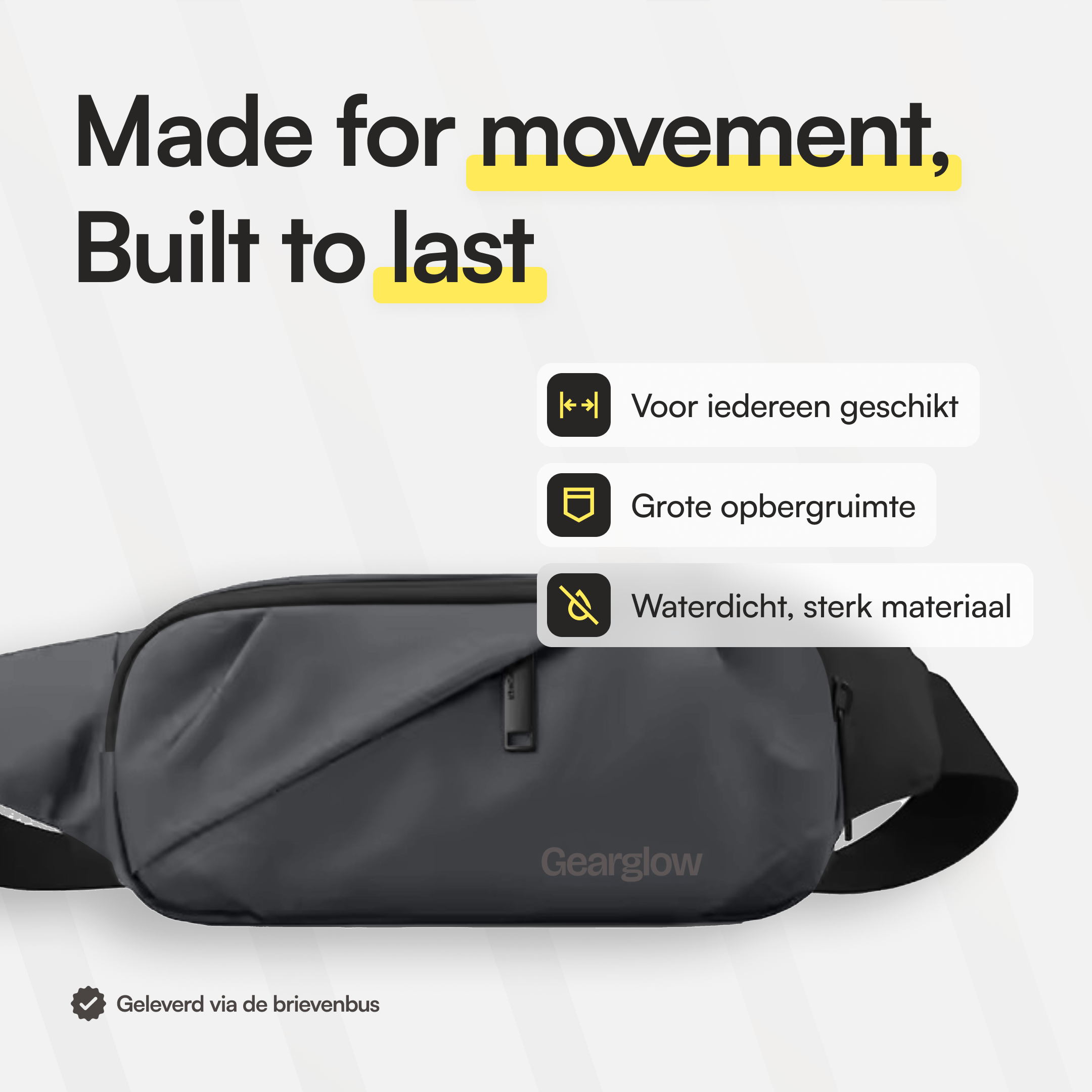 Heuptas - Unisex - Grijs