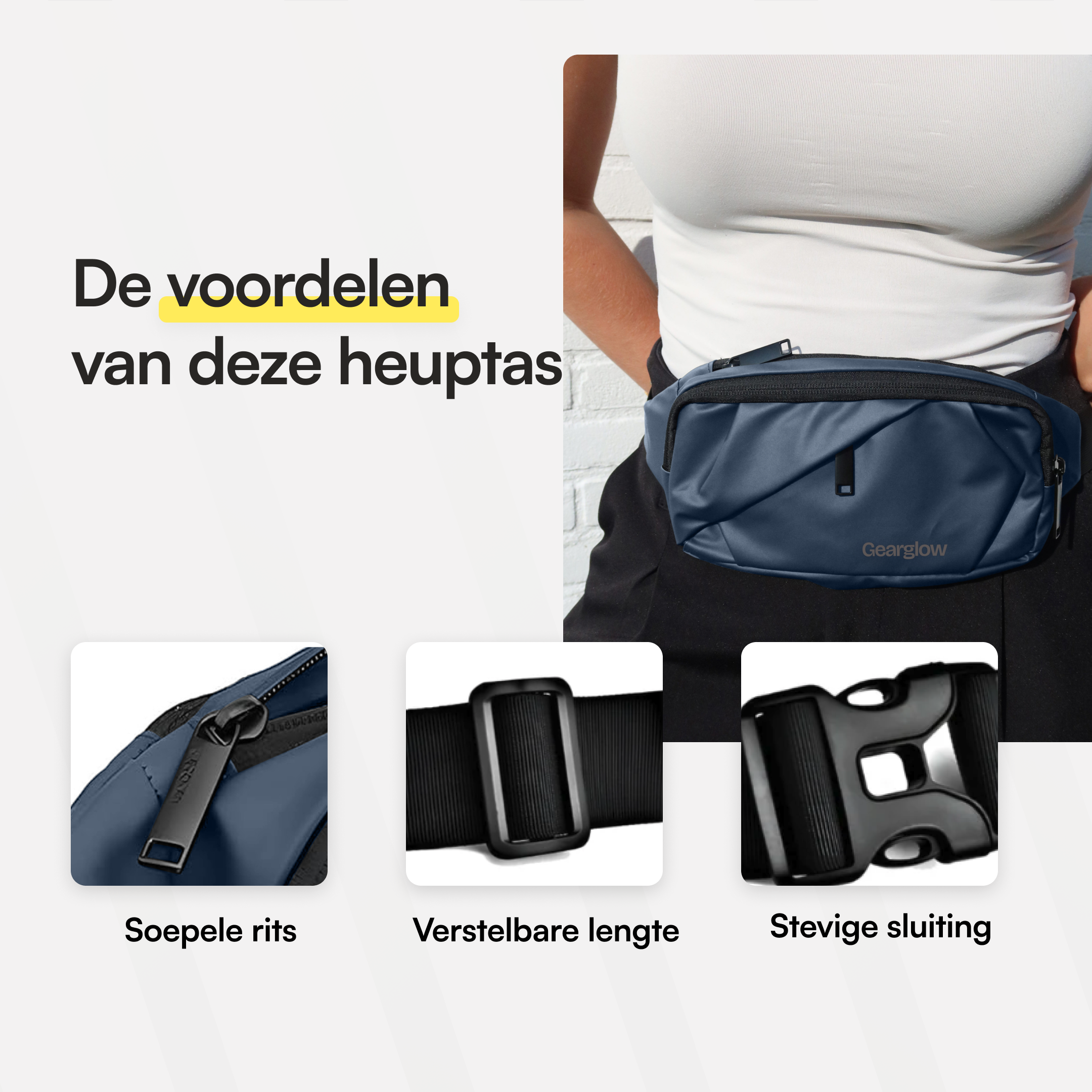 Heuptas - Unisex - Blauw