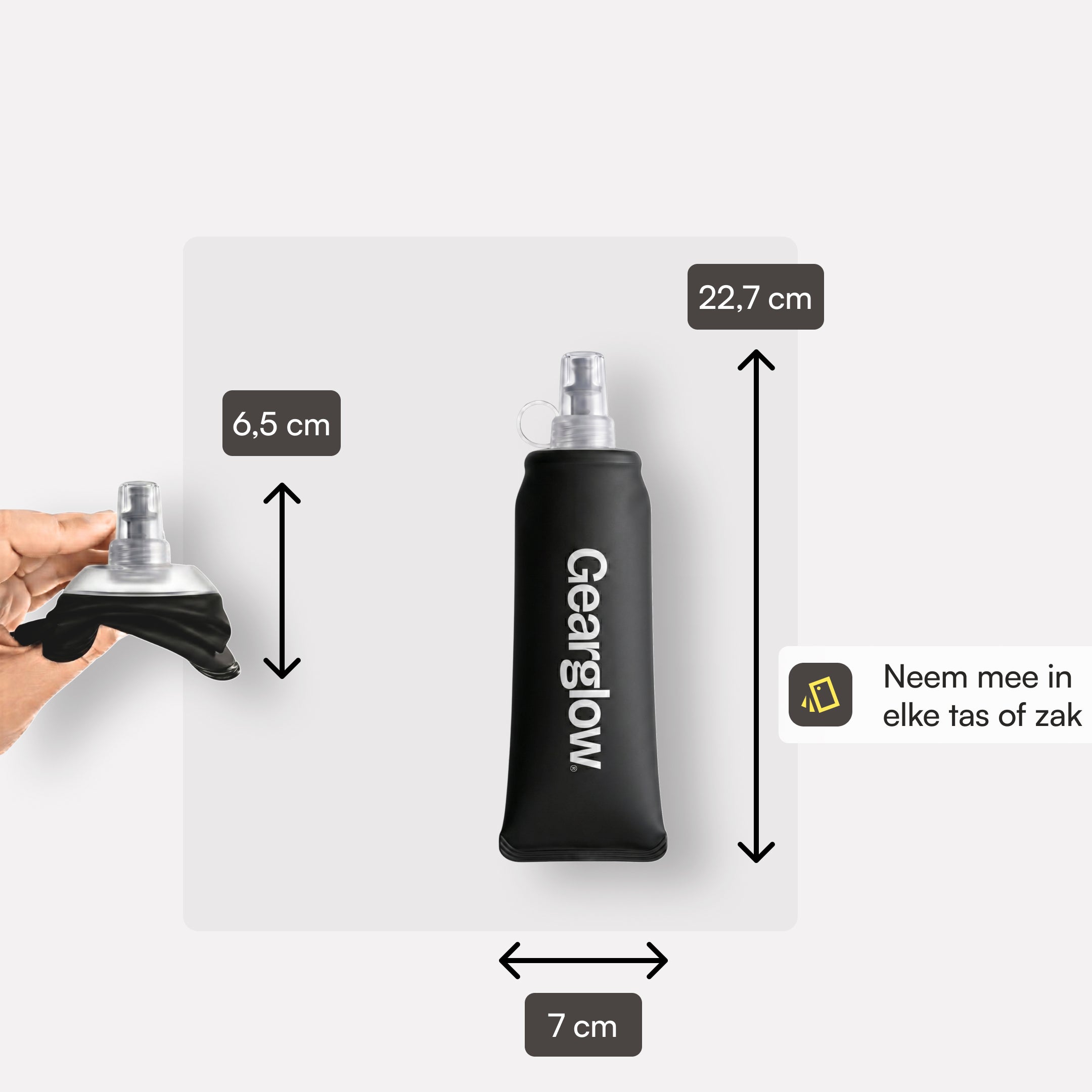 Soft Flask Zwart (250 ml)