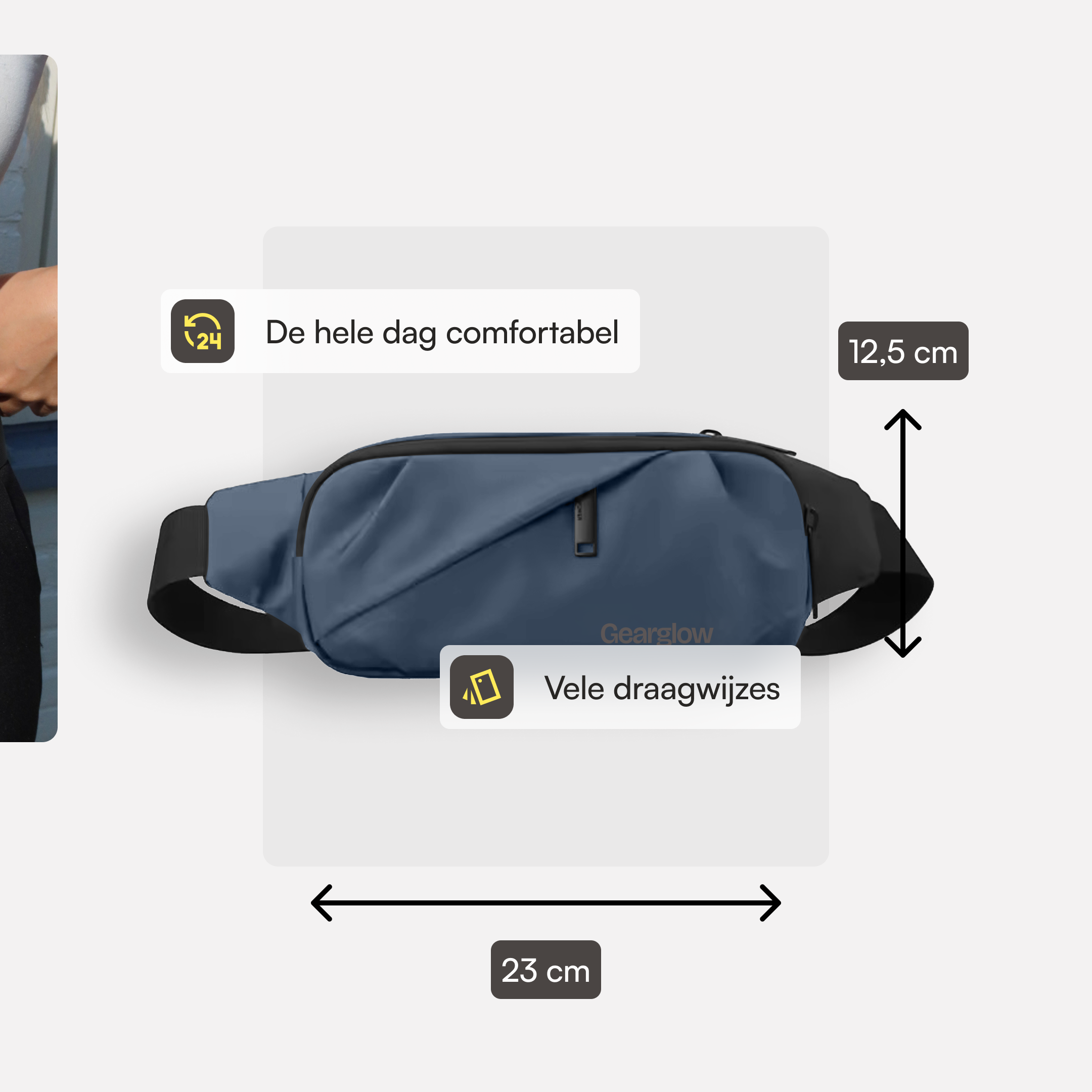 Heuptas - Unisex - Blauw