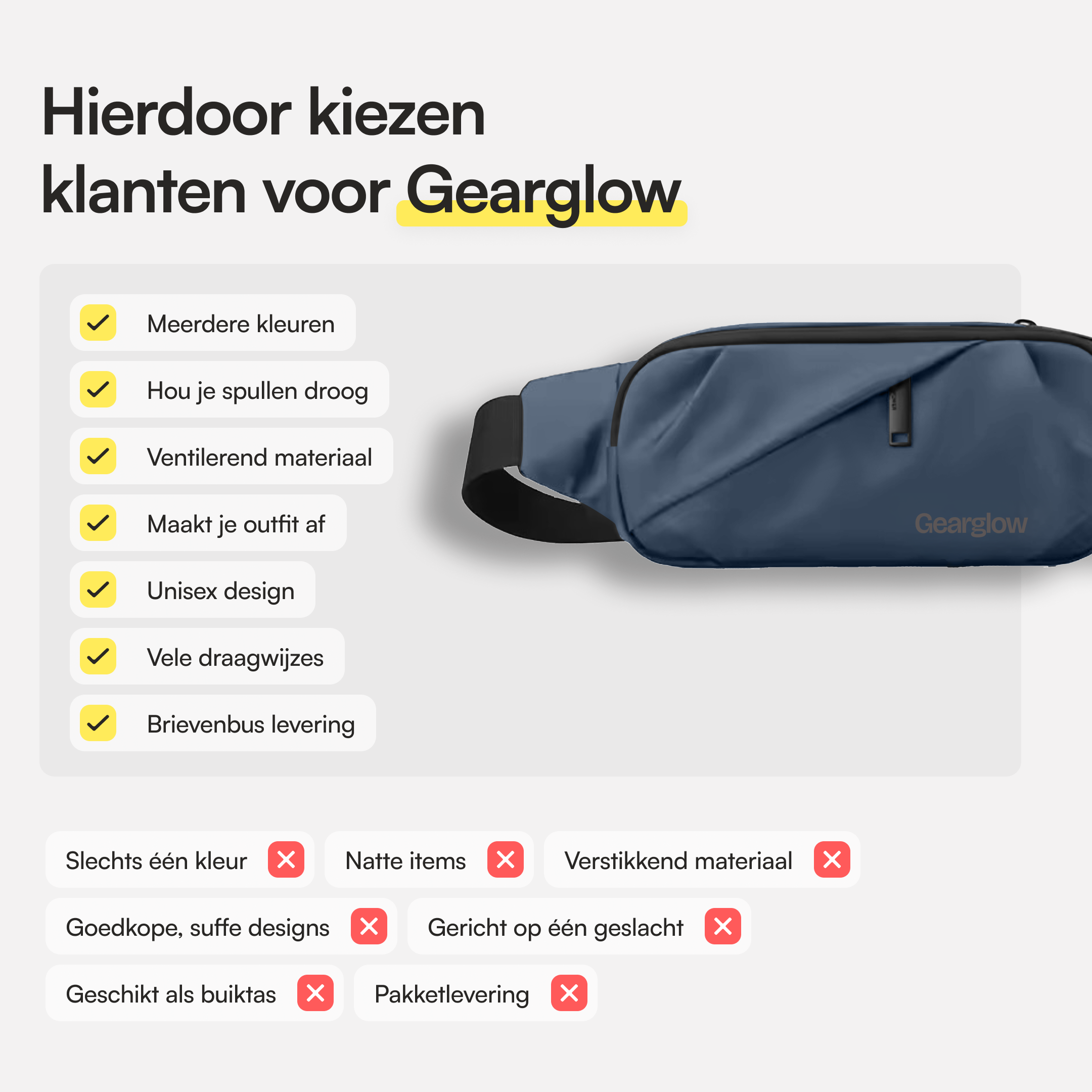 Heuptas - Unisex - Blauw