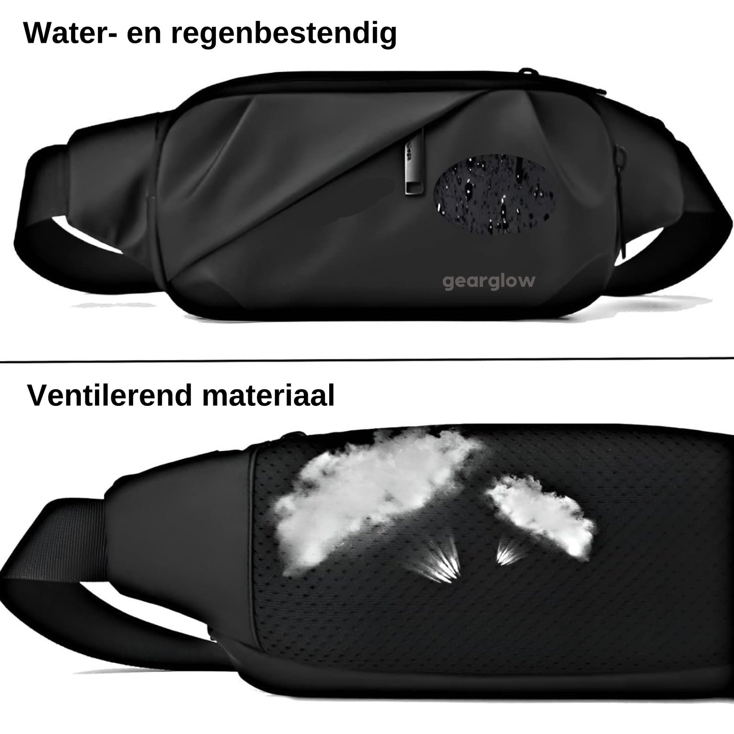 GearGlow® Waterdichte Unisex Heuptas - Zwart