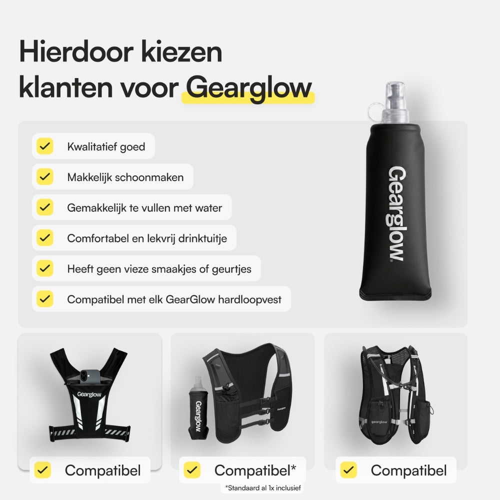 Soft Flask Zwart (250 ml)