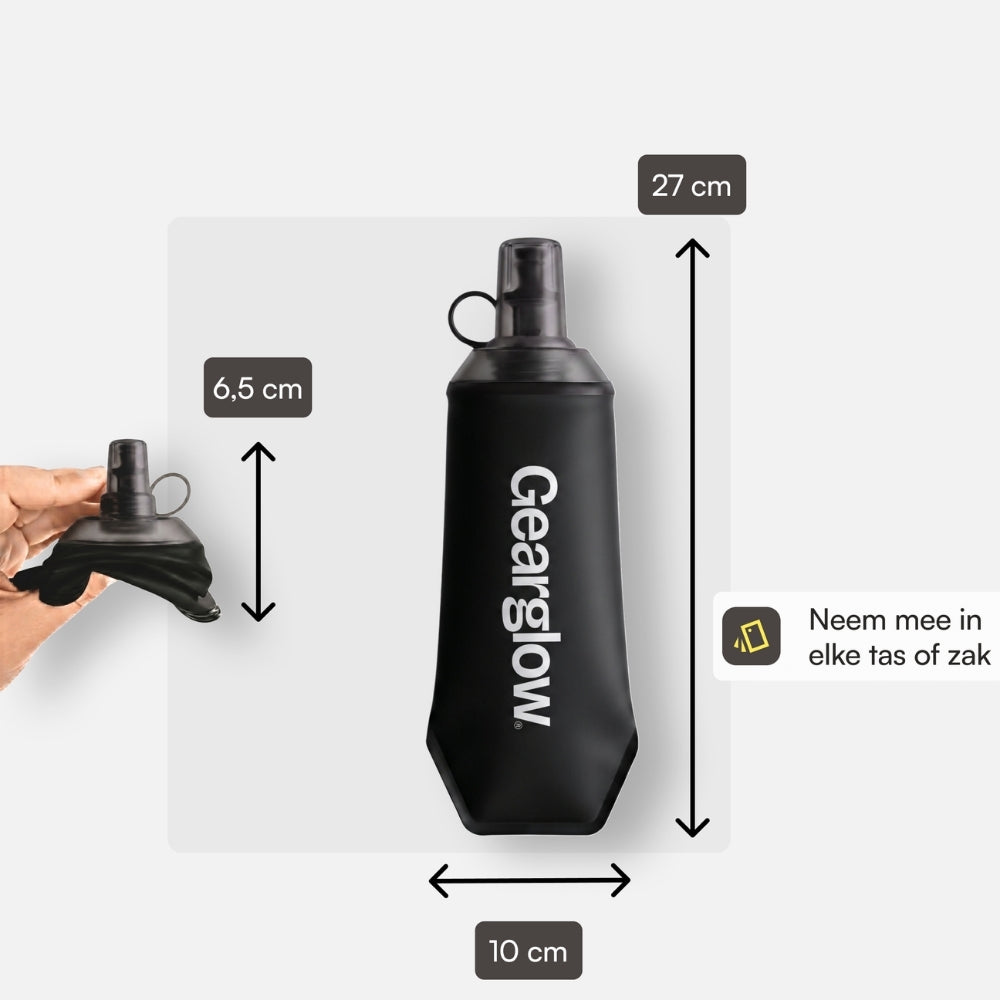 Soft Flask Volledig Zwart (500 ml)