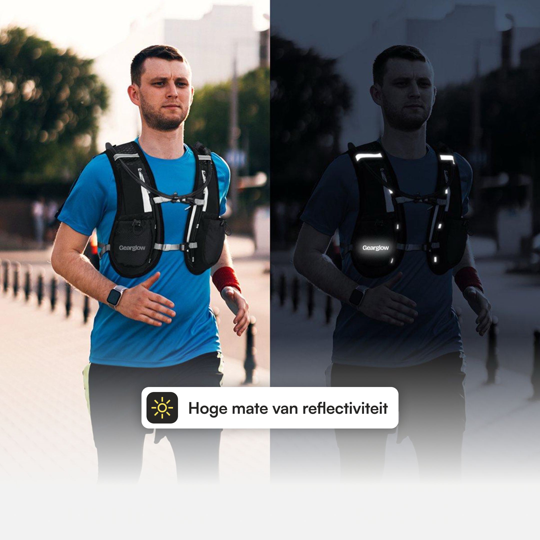Reflecterend Hardloopvest met 2000ml Waterzak