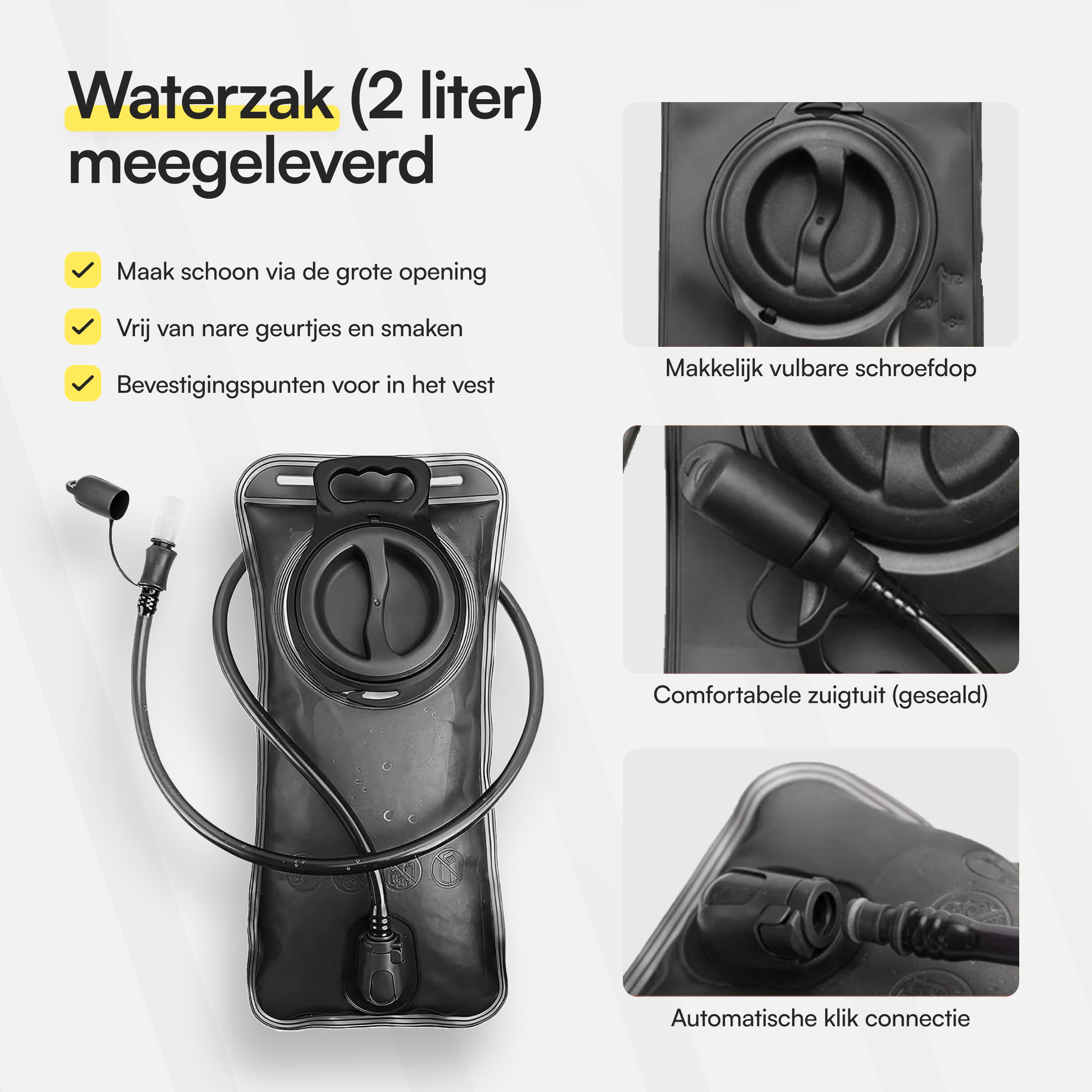 Reflecterend Hardloopvest met 2000ml Waterzak
