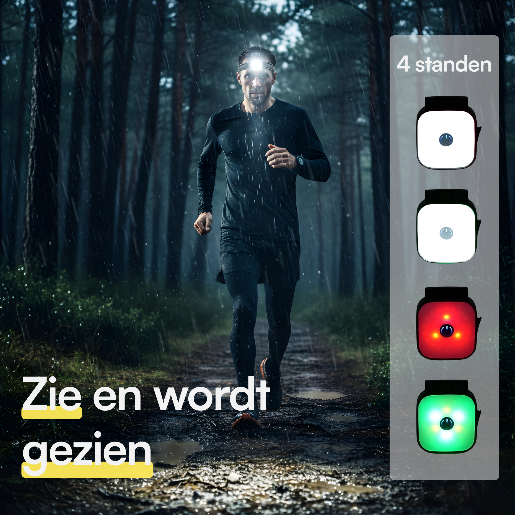 Hardlooplampje clip-on