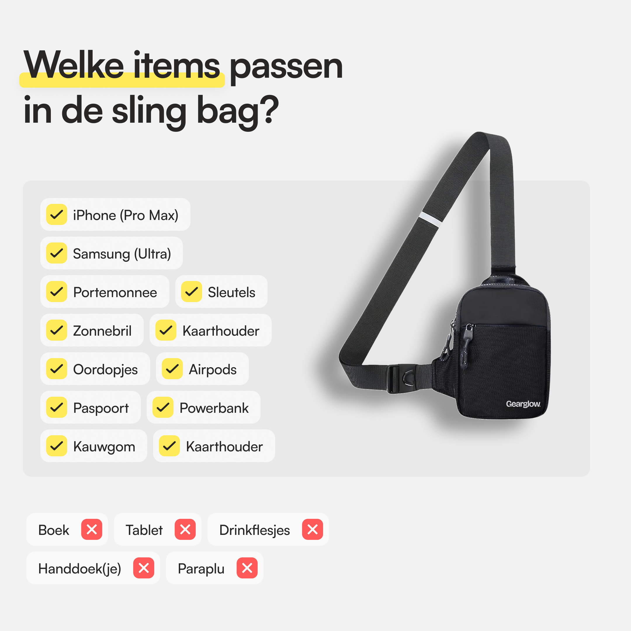 Sling Bag - Zwart
