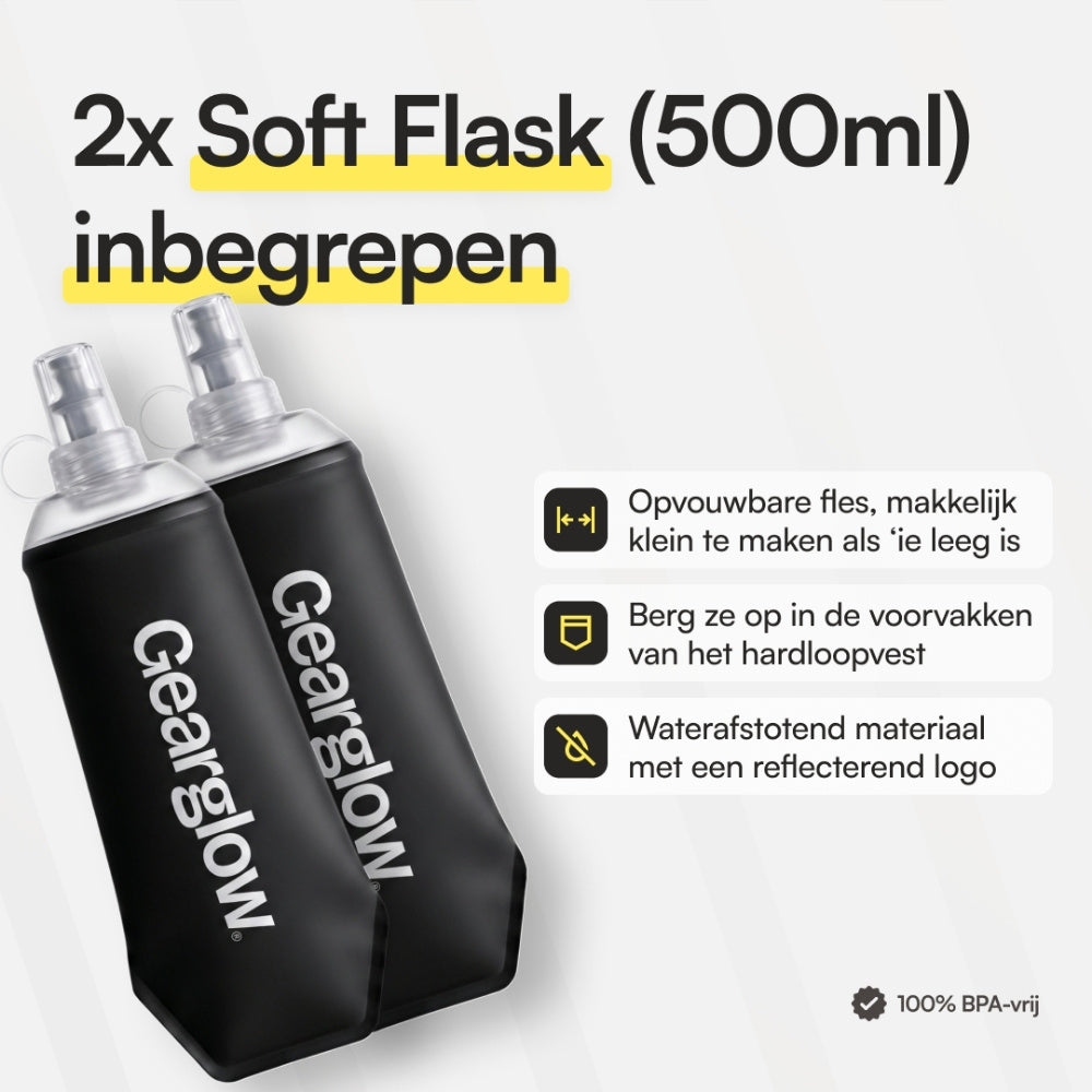 Hardloopvest met 2 Soft Flasks (500ml)