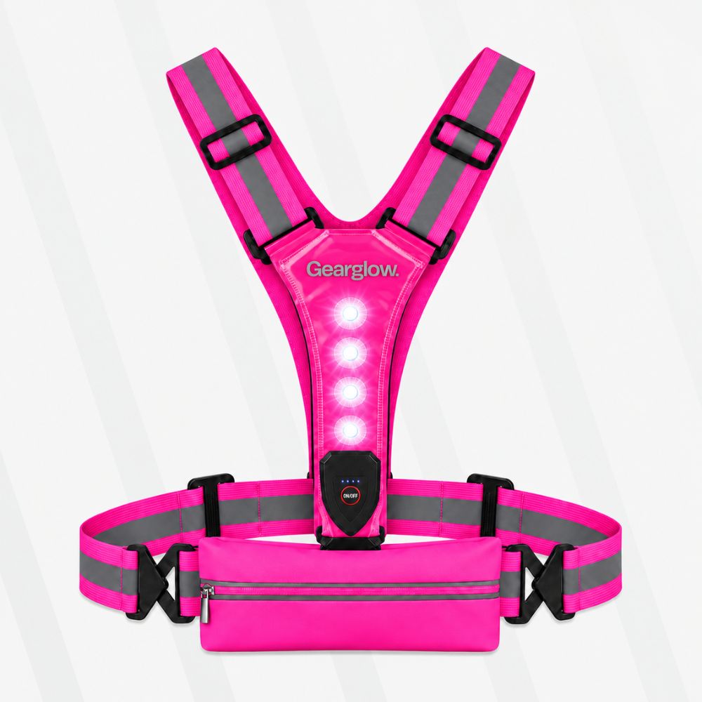 LED Hardloopvest met Verlichting - Roze