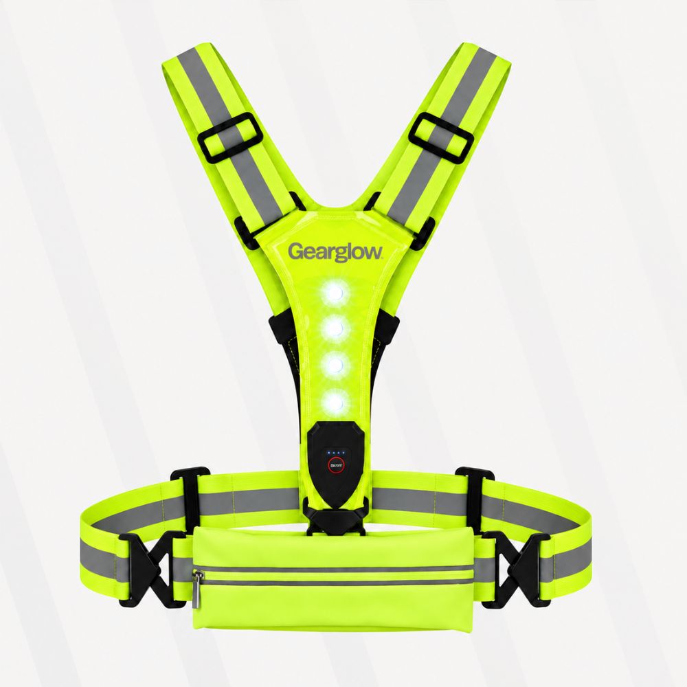 LED Hardloopvest met Verlichting - Geel