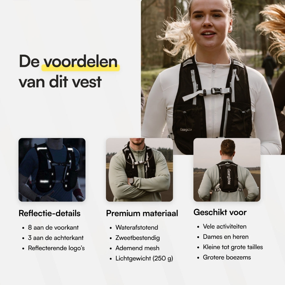 Hardloopvest met 2 Soft Flasks (500ml)