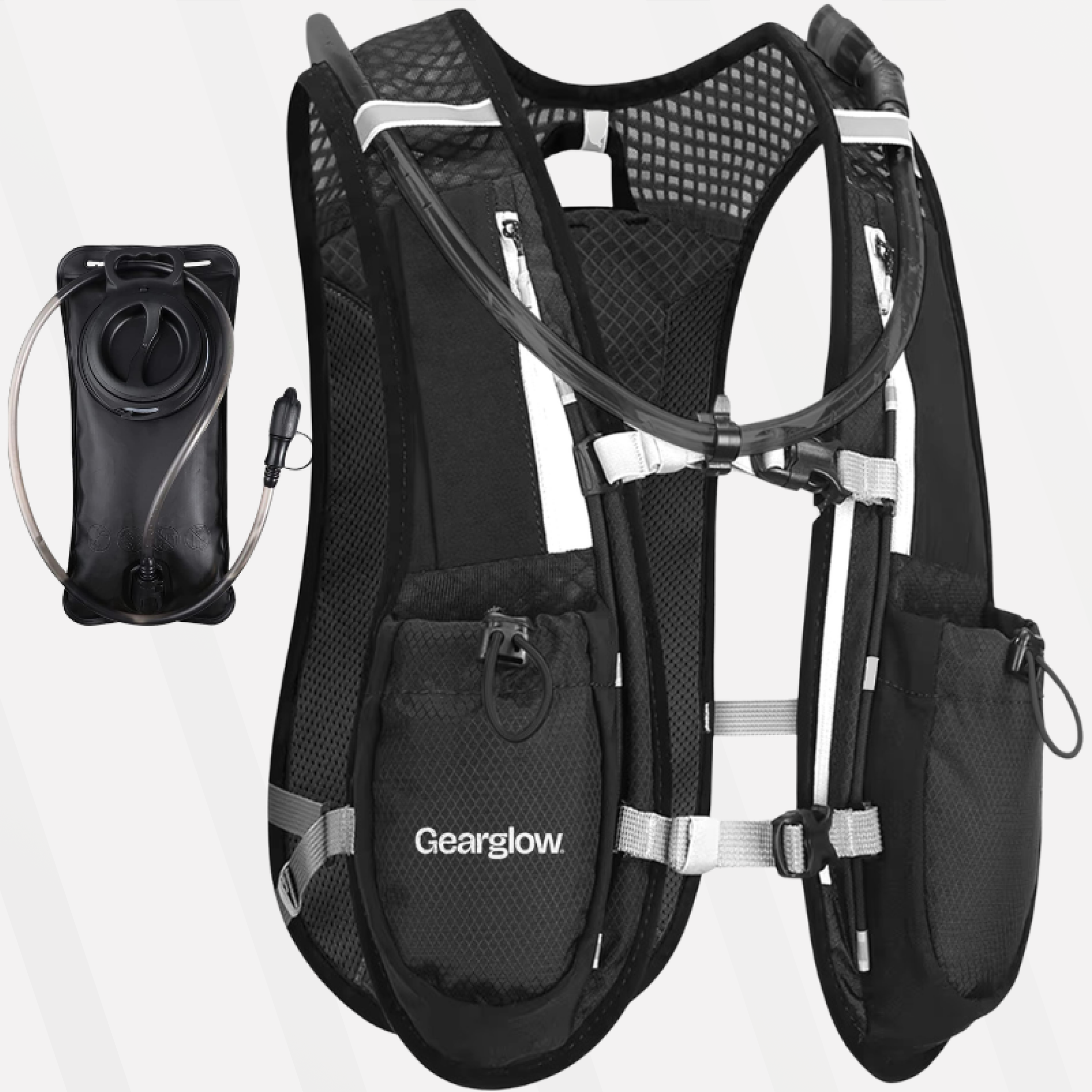 Hardloopvest met 2L Waterzak en Drinkslang