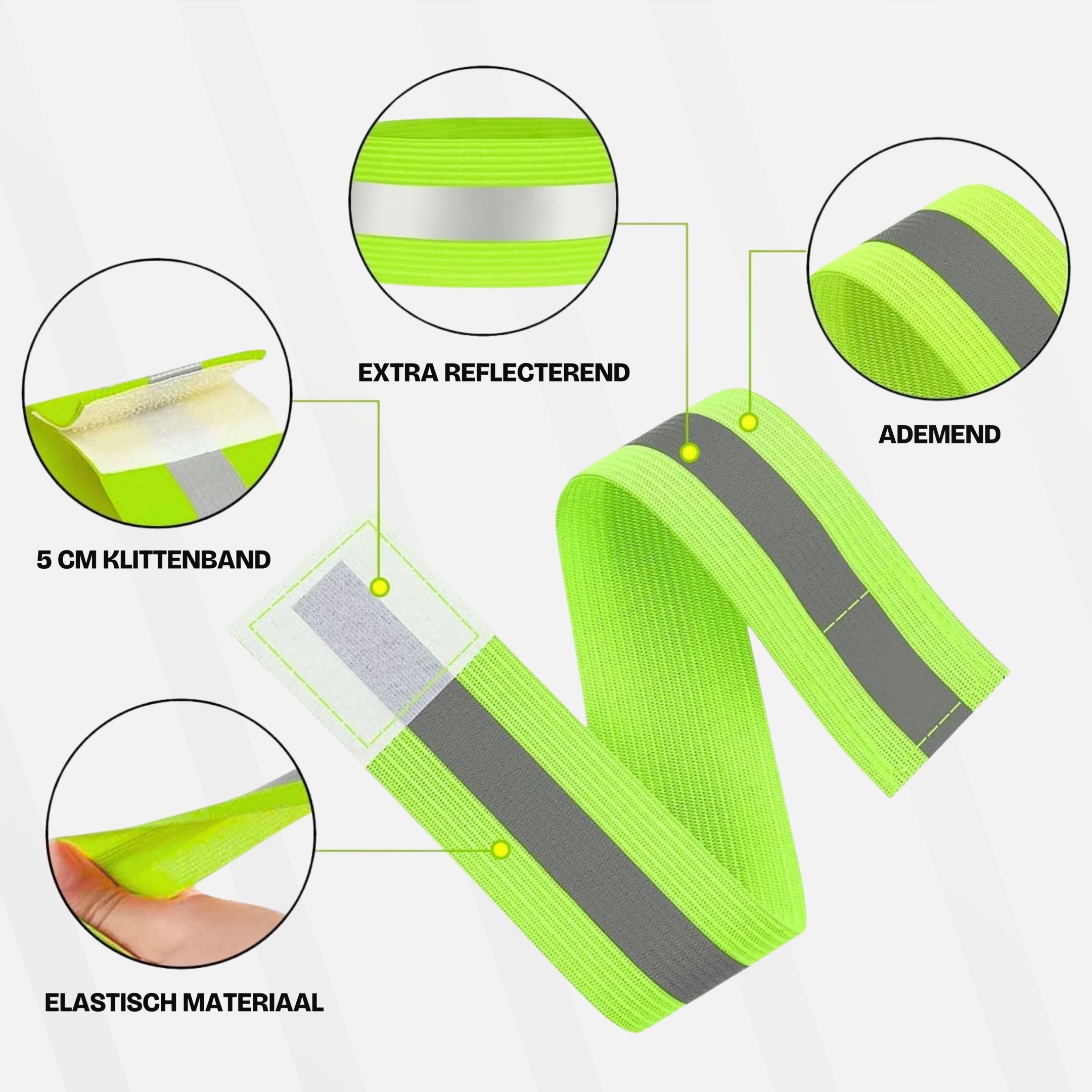 Reflecterende Armbanden - 4-pack
