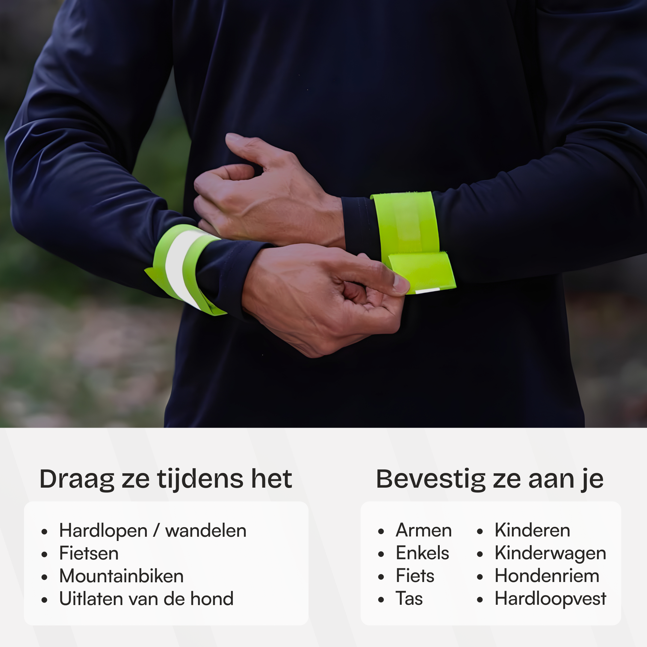 Reflecterende Armbanden - 4-pack