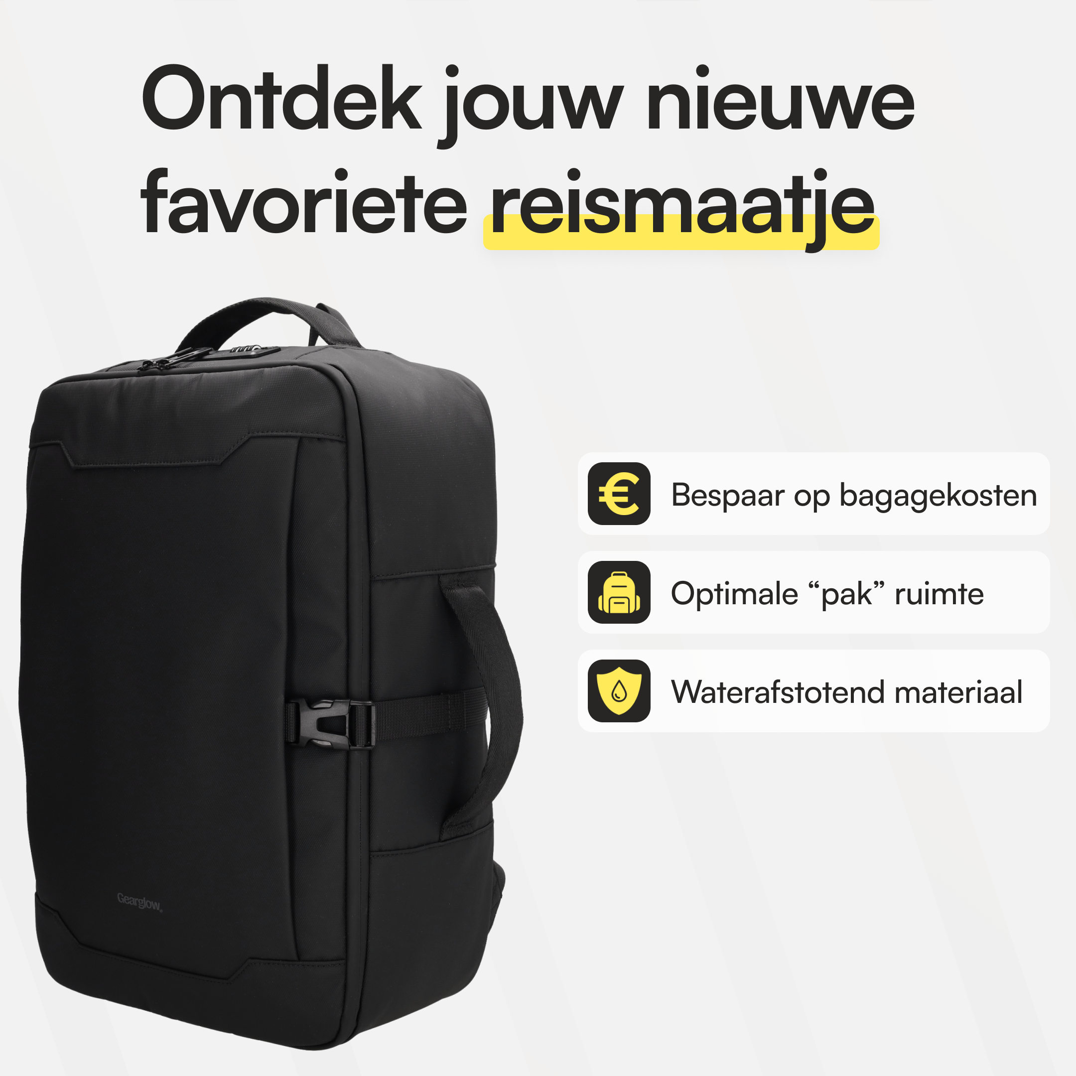 Handbagage Rugzak met Cijferslot